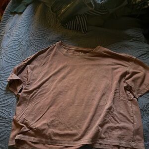 Aerie Brown Short Sleeve Tee